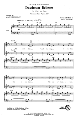 page one of Daydream Believer (arr. Alan Billingsley) (2-Part Choir)