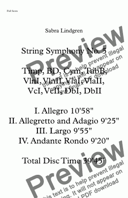 page one of String Symphony No. 5  IV. Andante Rondo