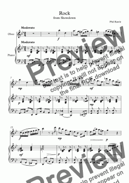 page one of Showdown - Oboe and Piano