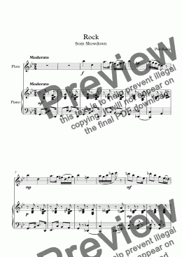 page one of Showdown - Flute and Piano