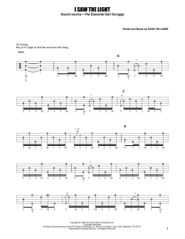 page one of I Saw The Light (Banjo Tab)