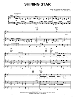 page one of Shining Star (Piano, Vocal & Guitar Chords (Right-Hand Melody))