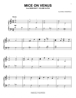 Mice On Venus (from Minecraft) (Easy Piano) - Print Sheet Music Now