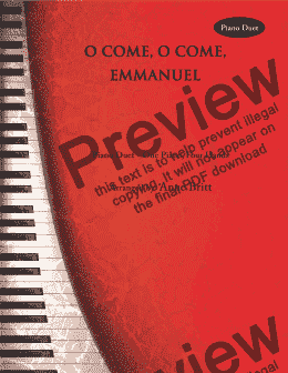 page one of O Come, O Come, Emmanuel (piano duet)