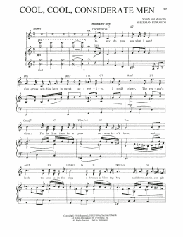 page one of Cool, Cool, Considerate Men (from 1776) (Piano, Vocal & Guitar Chords (Right-Hand Melody))