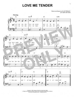 page one of Love Me Tender (Very Easy Piano)