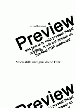 page one of Cantata  Op.112   Meerestille und gluckliche Fahr