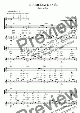 page one of REGOCÍJATE EN ÉL - Partitura completa