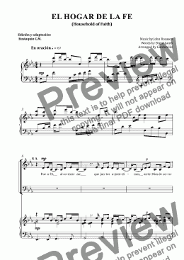 page one of EL HOGAR DE FE SAB - Partitura completa