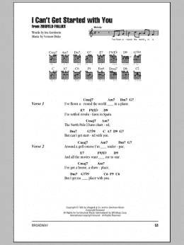 page one of I Can't Get Started With You (Guitar Chords/Lyrics)