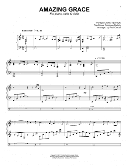 page one of Amazing Grace (Piano Solo)