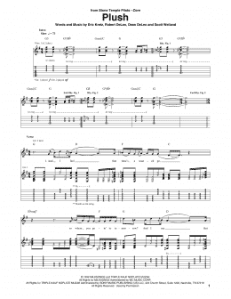 page one of Plush (Guitar Tab)