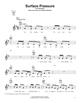 page one of Surface Pressure (from Encanto) (Ukulele)