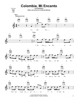 page one of Colombia, Mi Encanto (from Encanto) (Ukulele)