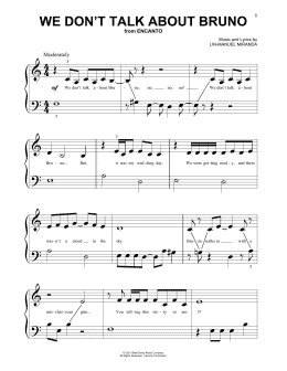 page one of We Don't Talk About Bruno (from Encanto) (Beginning Piano Solo)