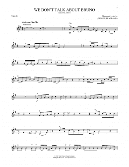 page one of We Don't Talk About Bruno (from Encanto) (Violin Solo)