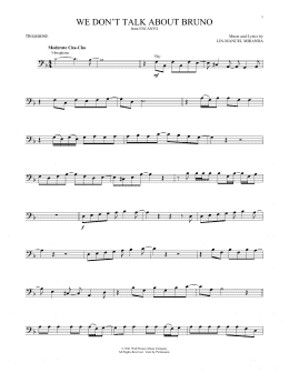 page one of We Don't Talk About Bruno (from Encanto) (Trombone Solo)