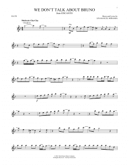 page one of We Don't Talk About Bruno (from Encanto) (Flute Solo)