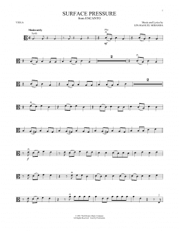 page one of Surface Pressure (from Encanto) (Viola Solo)