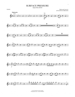 page one of Surface Pressure (from Encanto) (Violin Solo)