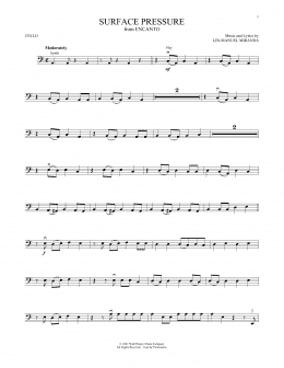 page one of Surface Pressure (from Encanto) (Cello Solo)