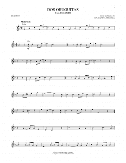 page one of Dos Oruguitas (from Encanto) (Clarinet Solo)