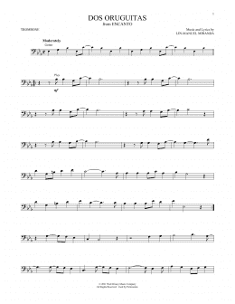 page one of Dos Oruguitas (from Encanto) (Trombone Solo)