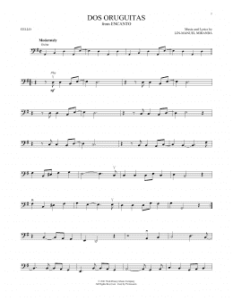 page one of Dos Oruguitas (from Encanto) (Cello Solo)