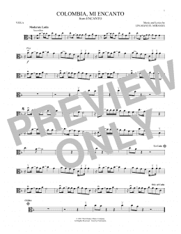 page one of Colombia, Mi Encanto (from Encanto) (Viola Solo)