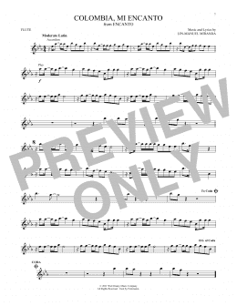 page one of Colombia, Mi Encanto (from Encanto) (Flute Solo)