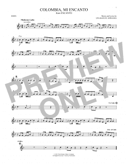 page one of Colombia, Mi Encanto (from Encanto) (French Horn Solo)