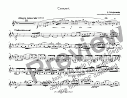 page one of Tchaikovsky, Pyotr - Violin Concerto in D major, Op 35 arr. for trumpet C, I.Allegro moderato