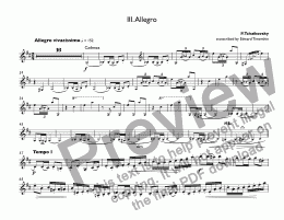 page one of Tchaikovsky, Pyotr - Violin Concerto in D major, Op 35 arr. for trumpet C, III. Allegro