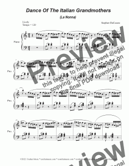 page one of Dance of the Italian Grandmothers (La Nonna) (Piano solo)