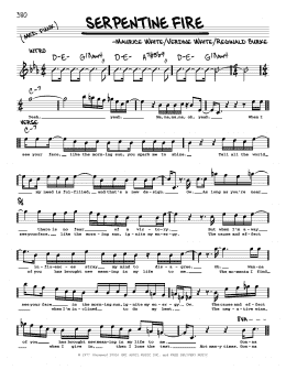 page one of Serpentine Fire (Real Book – Melody & Chords)