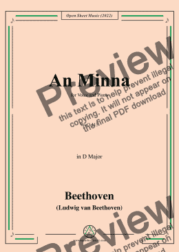 page one of Beethoven-An Minna,WoO 115