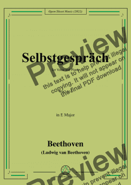 page one of Beethoven-Selbstgesprach,WoO 114 