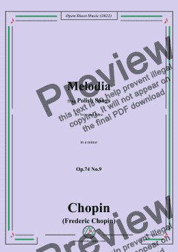 page one of Chopin-Melodia(Eine Melodie),in e minor,Op.74 No.9 