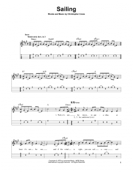 page one of Sailing (Easy Ukulele Tab)