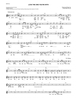 page one of Love The One You're With (Lead Sheet / Fake Book)