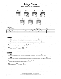 page one of Hey You (Really Easy Guitar)