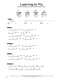 page one of Learning To Fly (Really Easy Guitar)