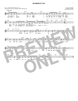 page one of No Moon At All (Lead Sheet / Fake Book)