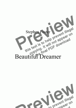 page one of Beautiful Dreamer