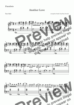 Another love tim odell free sheet music by Tom Odell
