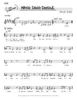 page one of Wang Dang Doodle (Real Book – Melody, Lyrics & Chords)