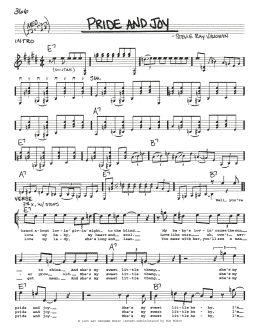 page one of Pride And Joy (Real Book – Melody, Lyrics & Chords)