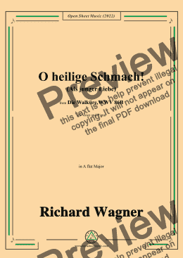 page one of Wagner-O heilige Schmach!(Als junger Liebe),in A flat Major