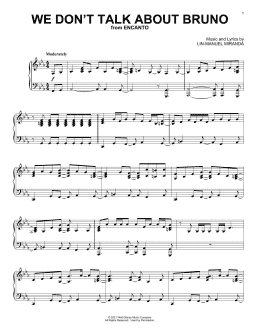 page one of We Don't Talk About Bruno (from Encanto) (Piano Solo)