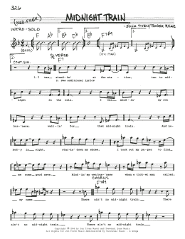 page one of Midnight Train (Real Book – Melody, Lyrics & Chords)